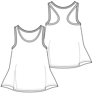 Patron ropa, Fashion sewing pattern, molde confeccion, patronesymoldes.com Musculosa 4691 DAMA Remeras
